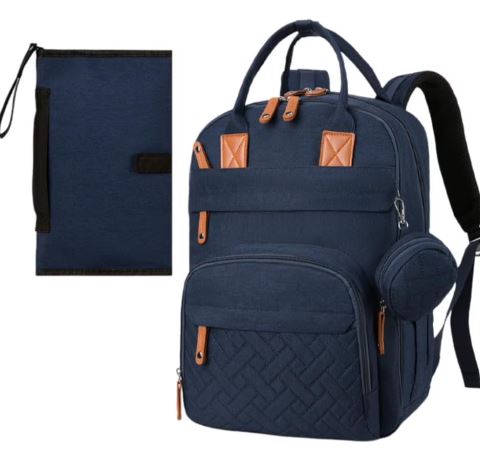 Expandable Diaper Bag Backpack, 35L Capacity, Waterproof, Unisex, Large for Twins, with Changing Pad, Ideal for Travel