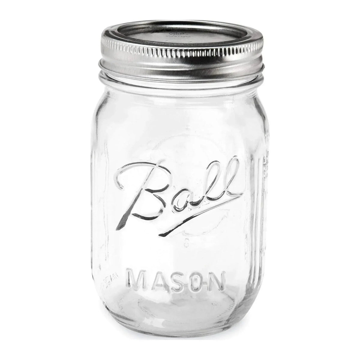 Ball 16 oz Mason Jars, Regular Mouth Pint Canning Jars with Lids and Rings, 12-Pack Glass Jars for Home Canning and Preserving
