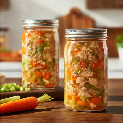 Ball 32 oz Mason Jars, Wide Mouth Quart Canning Jars with Lids and Rings, 12-Pack Large Glass Jars for Home Canning and Fermenting