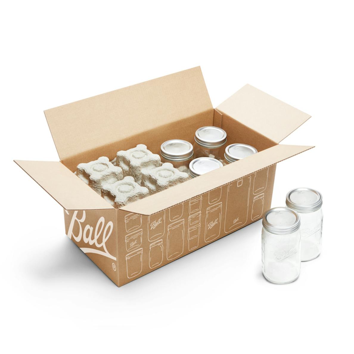 BallÂ® Wide Mouth Quart (32oz.) Mason Jars with Lids and Bands, for Canning and Storage, 8 Count
