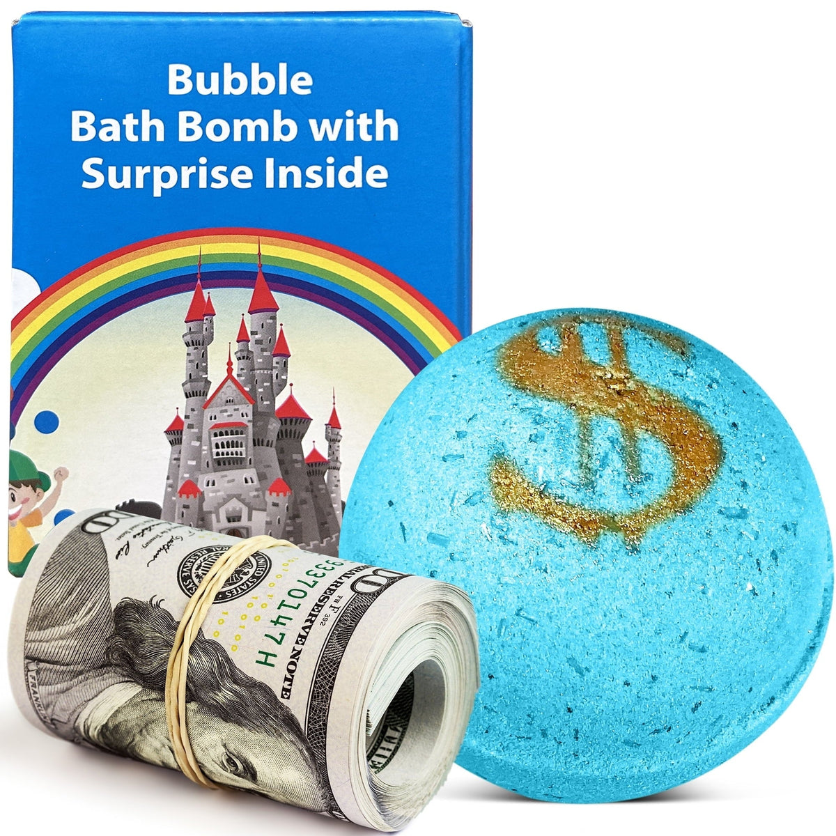 Open the capsule to reveal your mystery cash prize.  Fragrance:  Be Delicious Blossom  Package Includes:  1 Money Surprise Bath Bomb with mystery cash prize inside