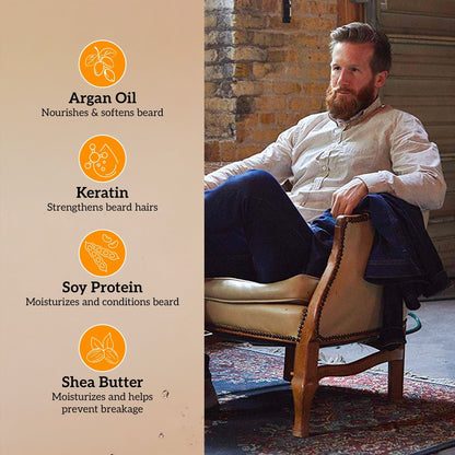 Beard Guyz 2-in-1 Wash & Tame Conditioner, Formulated with Natural Ingredients, 6.7 oz