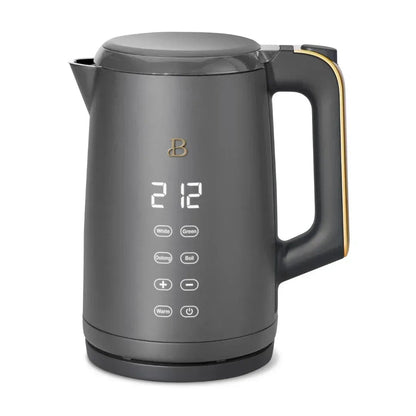 Beautiful 1.7-Liter Electric Kettle 1500 W with One-Touch Activation, sesame black by Drew Barrymore