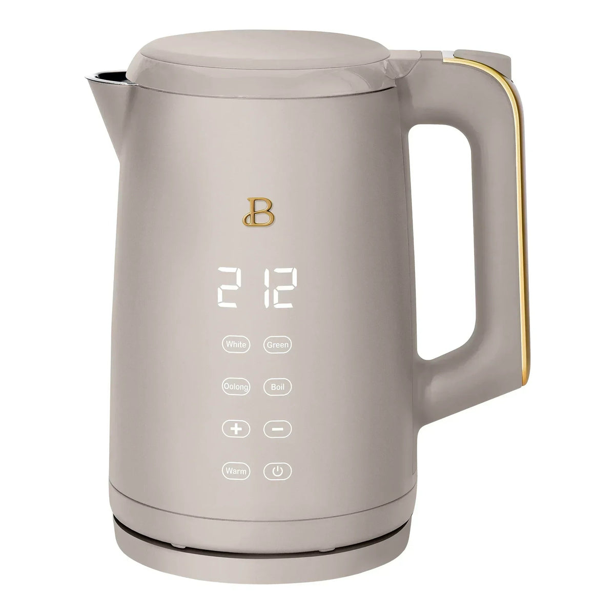 Beautiful 1.7-Liter Electric Kettle 1500 W with One-Touch Activation, sesame black by Drew Barrymore