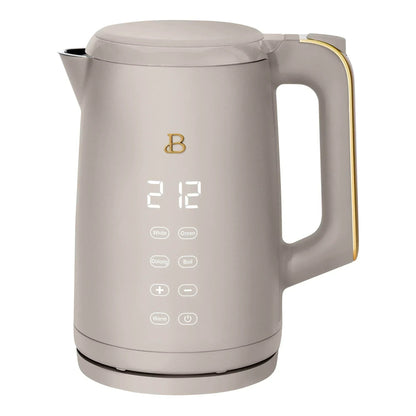 Beautiful 1.7-Liter Electric Kettle 1500 W with One-Touch Activation, sesame black by Drew Barrymore