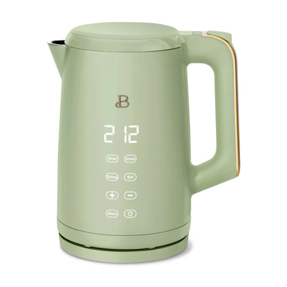 Beautiful 1.7-Liter Electric Kettle 1500 W with One-Touch Activation, sesame black by Drew Barrymore