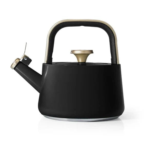 Beautiful 1.8L Ceramic Non-Stick Stovetop Tea Kettle, Rose by Drew Barrymore