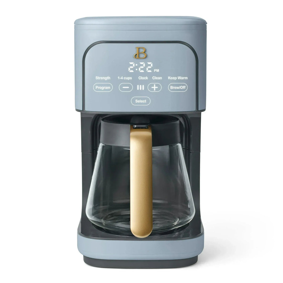Beautiful 12 Cup Programmable Coffee Maker, White Icing by Drew Barrymore