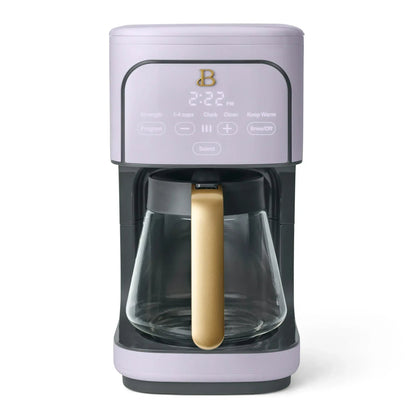 Beautiful 12 Cup Programmable Coffee Maker, White Icing by Drew Barrymore