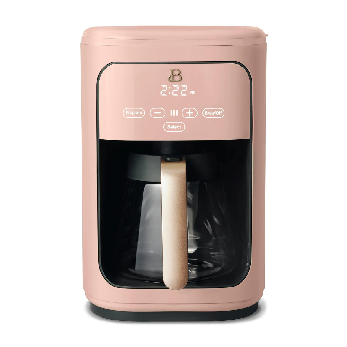 Beautiful 14-Cup Programmable Drip Coffee Maker with Touch-Activated Display, Black Sesame by Drew Barrymore