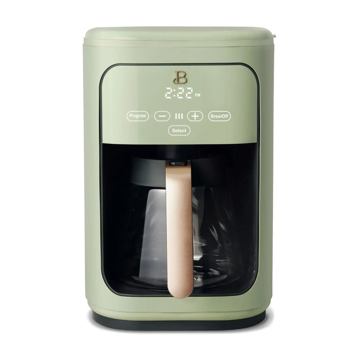 Beautiful 14-Cup Programmable Drip Coffee Maker with Touch-Activated Display, Black Sesame by Drew Barrymore