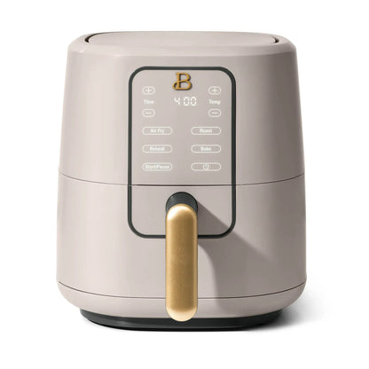 Beautiful 3 Qt Air Fryer with TurboCrisp Technology, EverGood Ceramic Nonstick Coating, Thyme Green by Drew Barrymore