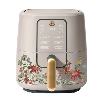 Beautiful 3 Qt Air Fryer with TurboCrisp Technology, EverGood Ceramic Nonstick Coating, Thyme Green by Drew Barrymore