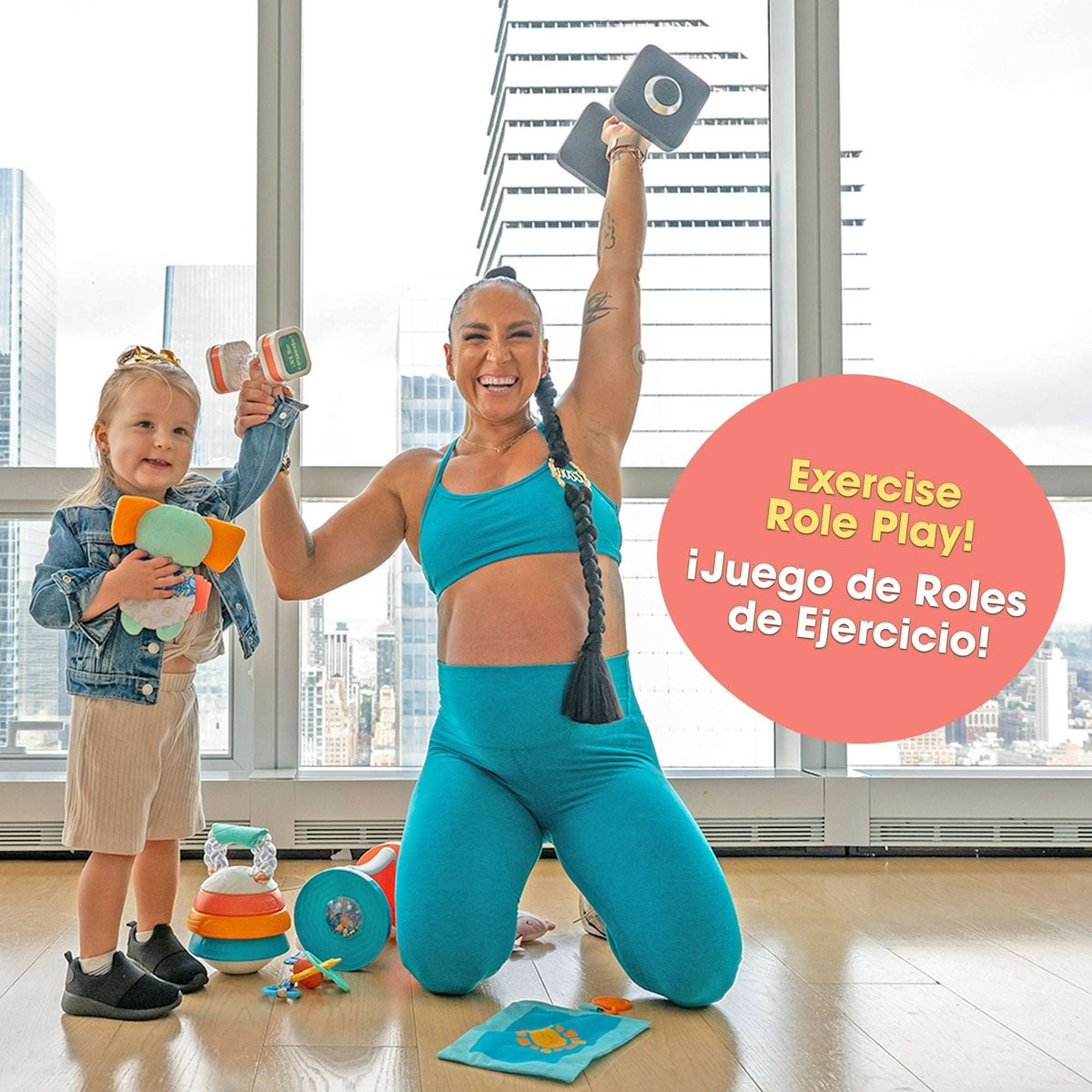 Bebe Fuerte Stack & Count Kettlebell™ Activity Toy – Baby Toy for 6 months+