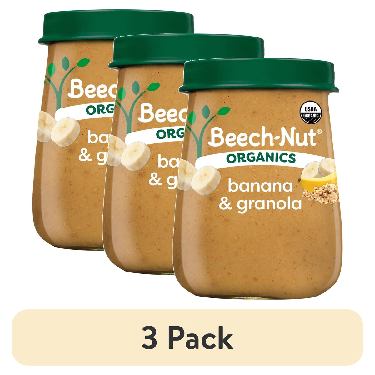 Beech-Nut Organics Stage 2 Berry Lovers Baby Food Variety Pack, 4 oz Jars, 8 Pack