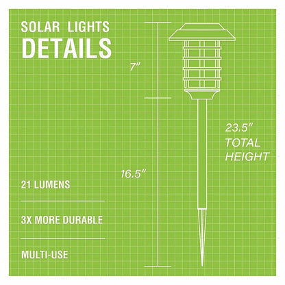 Bell + Howell Solar Pathway Lights Plastic, 8 pk.