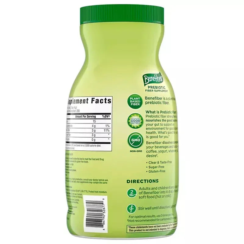 Benefiber Daily Prebiotic Fiber Supplement Powder, 28.9 oz