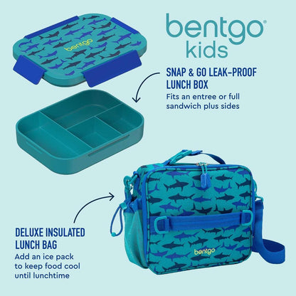 Bentgo 2-Piece Kids Snap & Go Lunch Set: Leak-Proof Lunch Box & Deluxe Insulated Lunch Bag