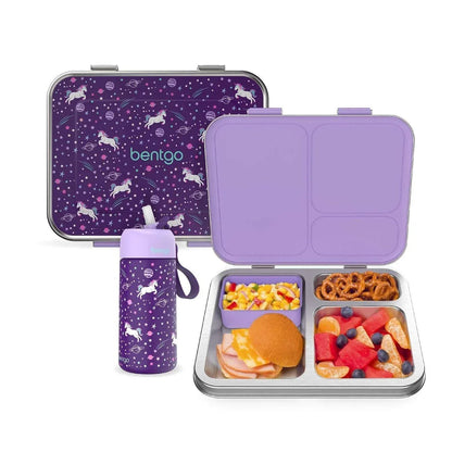 Bentgo Kids 2-Pack Stainless Steel Lunch Box & Water Bottle Set