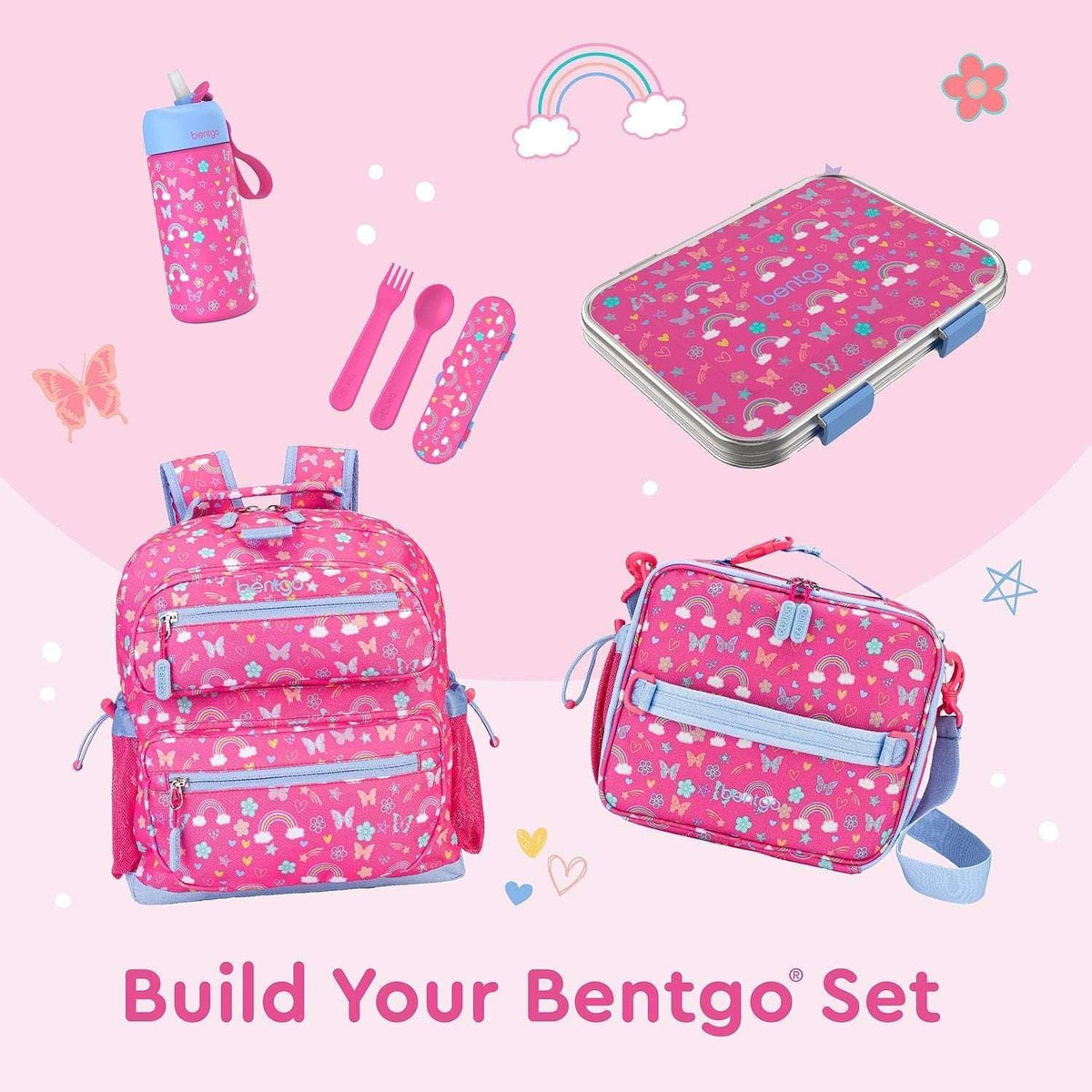 Bentgo Kids 2-Pack Stainless Steel Lunch Box & Water Bottle Set