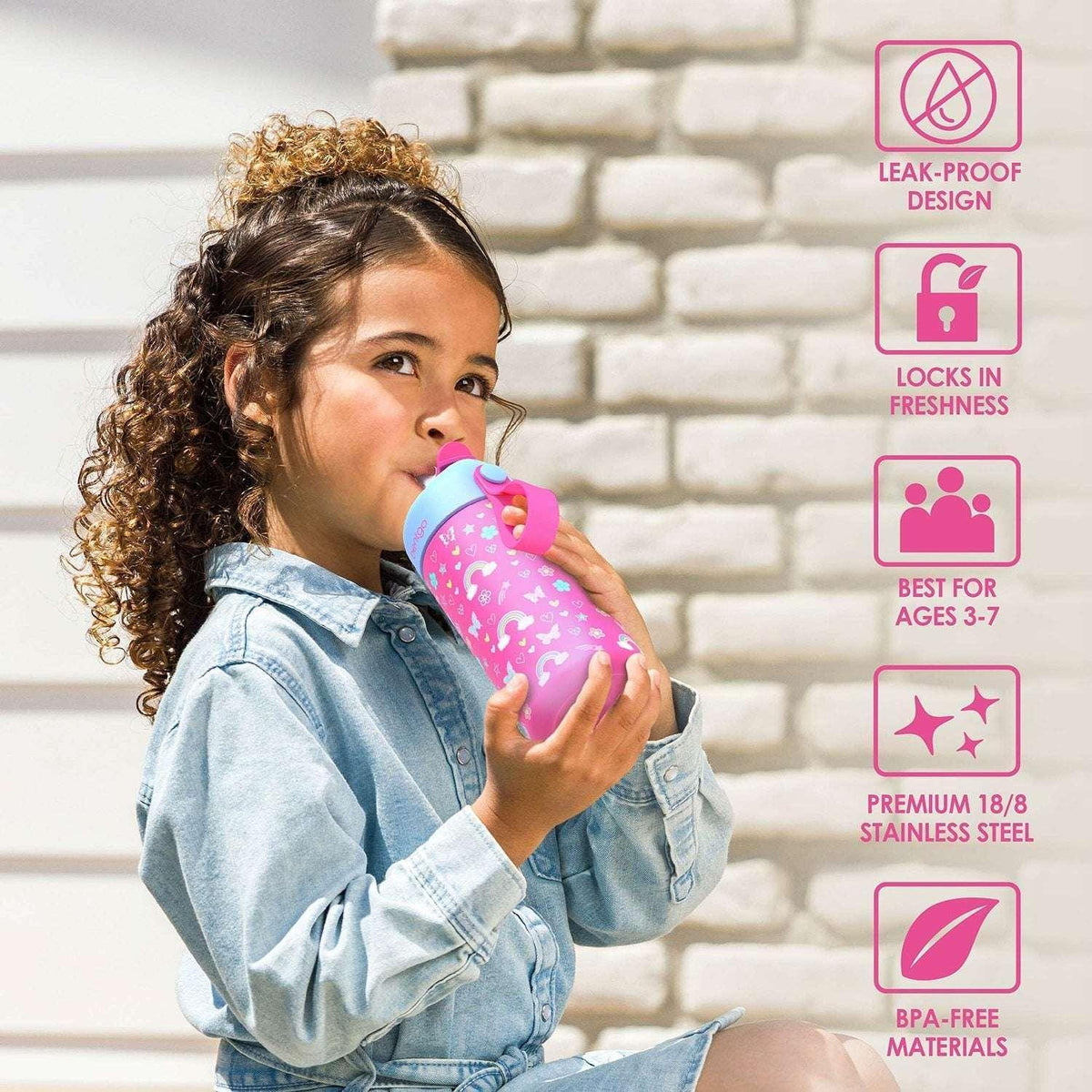 Bentgo Kids 2-Pack Stainless Steel Lunch Box & Water Bottle Set
