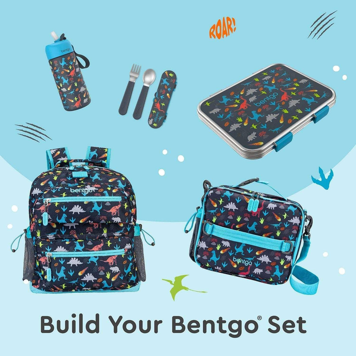 Bentgo Kids 2-Pack Stainless Steel Lunch Box & Water Bottle Set