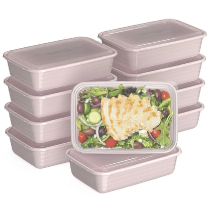 Bentgo Prep - 20-Piece 1-Compartment Reusable Meal Prep Containers with Lids, PFAS & BPA Free Materials, Durable, Microwave, Freezer, & Dishwasher Safe To Go Food Storage