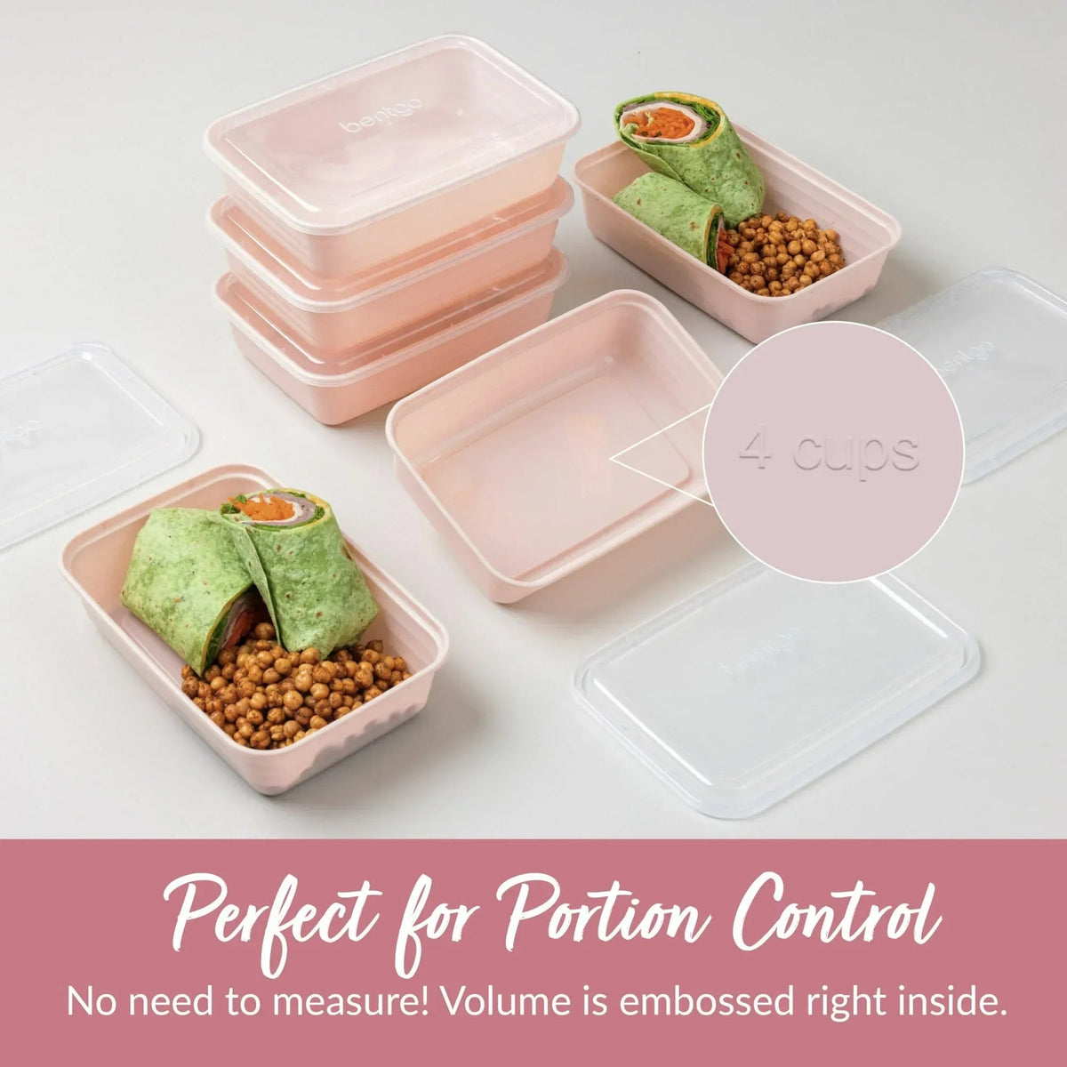 Bentgo Prep - 20-Piece 1-Compartment Reusable Meal Prep Containers with Lids, PFAS & BPA Free Materials, Durable, Microwave, Freezer, & Dishwasher Safe To Go Food Storage