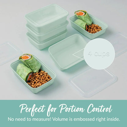 Bentgo Prep - 20-Piece 1-Compartment Reusable Meal Prep Containers with Lids, PFAS & BPA Free Materials, Durable, Microwave, Freezer, & Dishwasher Safe To Go Food Storage