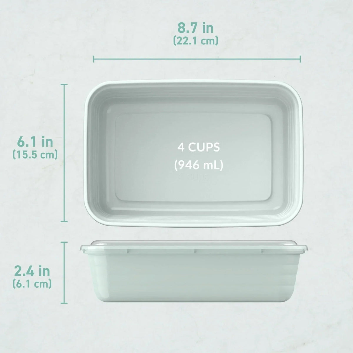 Bentgo Prep - 20-Piece 1-Compartment Reusable Meal Prep Containers with Lids, PFAS & BPA Free Materials, Durable, Microwave, Freezer, & Dishwasher Safe To Go Food Storage