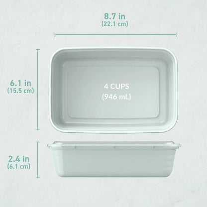 Bentgo Prep - 20-Piece 1-Compartment Reusable Meal Prep Containers with Lids, PFAS & BPA Free Materials, Durable, Microwave, Freezer, & Dishwasher Safe To Go Food Storage