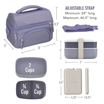 Bentgo 4-Piece Deluxe Set With Insulated Lunch Bag, Ice Packs & Bento Classic