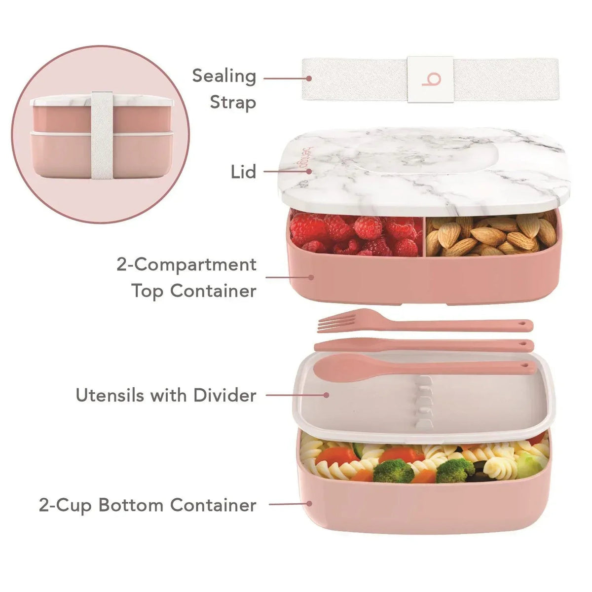 Bentgo 4-Piece Deluxe Set With Insulated Lunch Bag, Ice Packs & Bento Classic