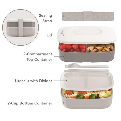 Bentgo 4-Piece Deluxe Set With Insulated Lunch Bag, Ice Packs & Bento Classic