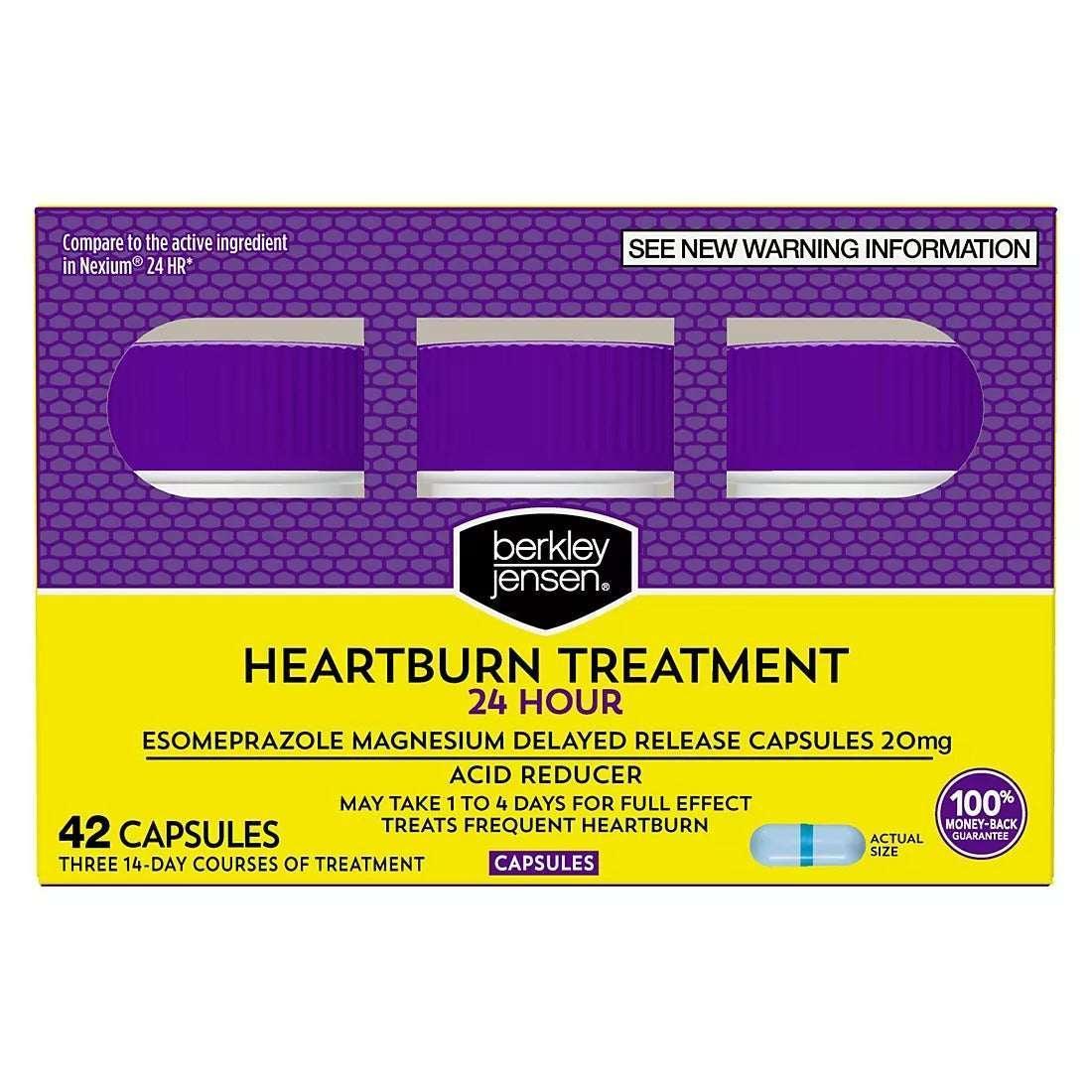 Berkley Jensen Esomeprazole Magnesium 20 mg Delayed Release Capsules, 42 Count