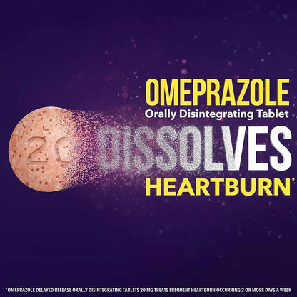 Berkley Jensen Omeprazole 20 mg Orally Disintegrating Acid Reducer Tablets, 42 Count