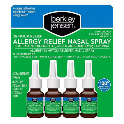 Berkley Jensen 24-Hour Allergy Relief Nasal Spray, 4 Count