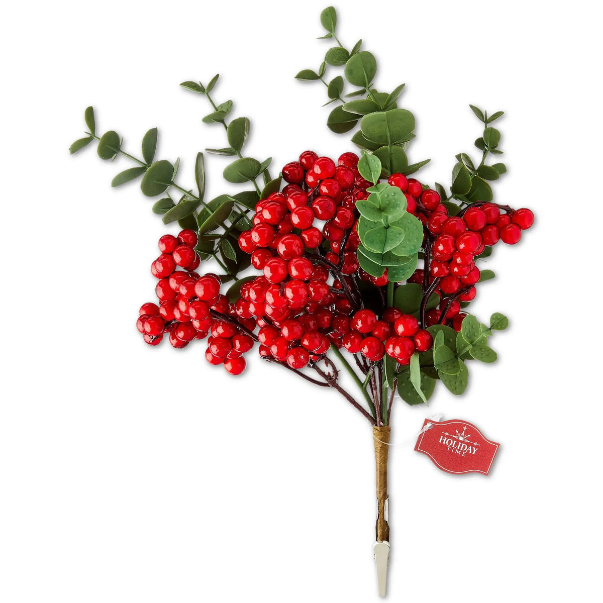 Berry Decorative Christmas Clip Ornament, Red, 7", by Holiday Time