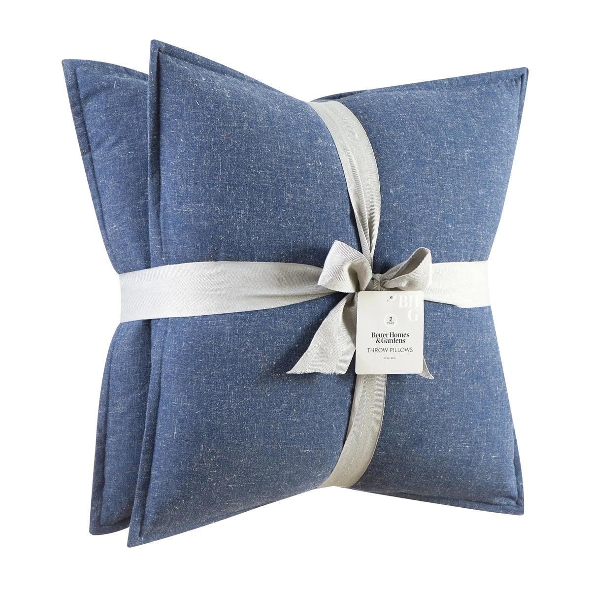 Better Homes & Gardens 2-Pack Linen Pillows, 20"x20" Brown Basket