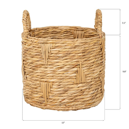 Better Homes & Gardens Athena 12" Round Bulrush Basket Planter