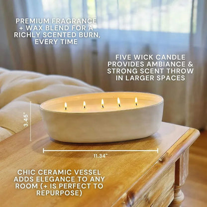 Better Homes and Gardens 5-Wick 40.5 oz Ceramic Candle