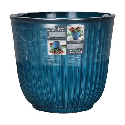 Better Homes & Gardens Kamala Light Blue Recycled Resin Planter