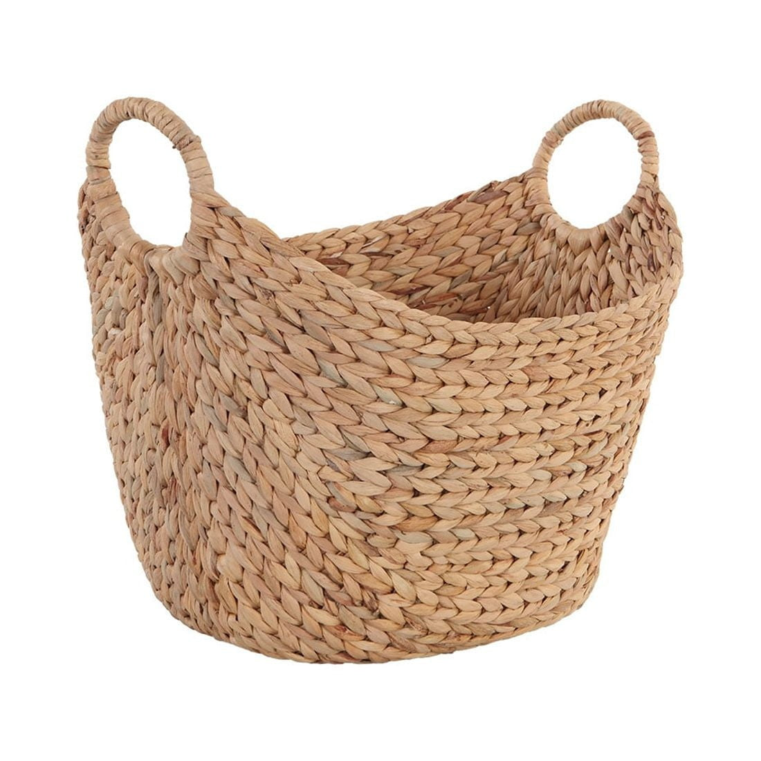 Better Homes & Gardens Extra Large Natural Woven Water Hyacinth Boat Decorative Storage Basket, (extra large 19 in x 17 in x 14 in) & (large 14 in x 11 in x 8.5 in)