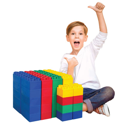 Jumbo Building Blocks - Black 48 pc Set for Kids Ages 3-8 for Indoor & Outdoor Play
