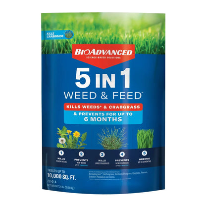 BioAdvanced 5-in-1 Weed and Feed 24 LBS