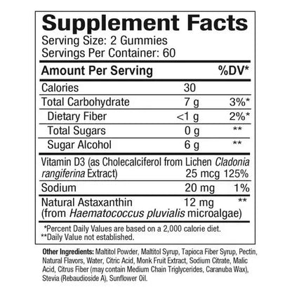 BioAstin Astaxanthin Gummies 12 mg, 120 Count
