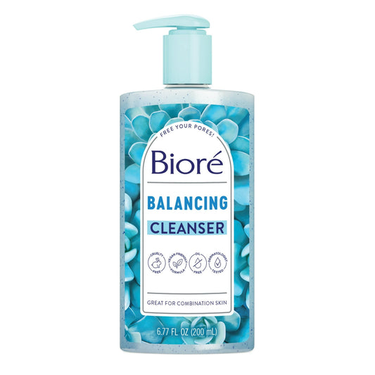 (3 PACK ) Bioré Balancing Face Wash, PH Balanced Face Cleanser, Combination Skin Care, 6.77 oz