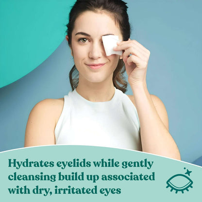Biotrue Micellar Water Eyelid Cleansing Wipes and Fragrance Free Cleanser, 30 Pack