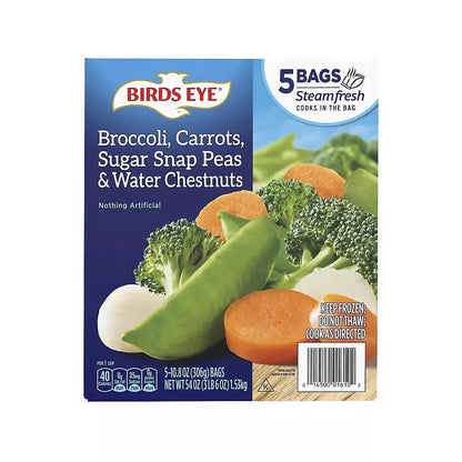 Birds Eye Steamfresh Broccoli, Carrots, Sugar Snap Peas & Water Chestnuts, 5 pk./10.8 oz.
