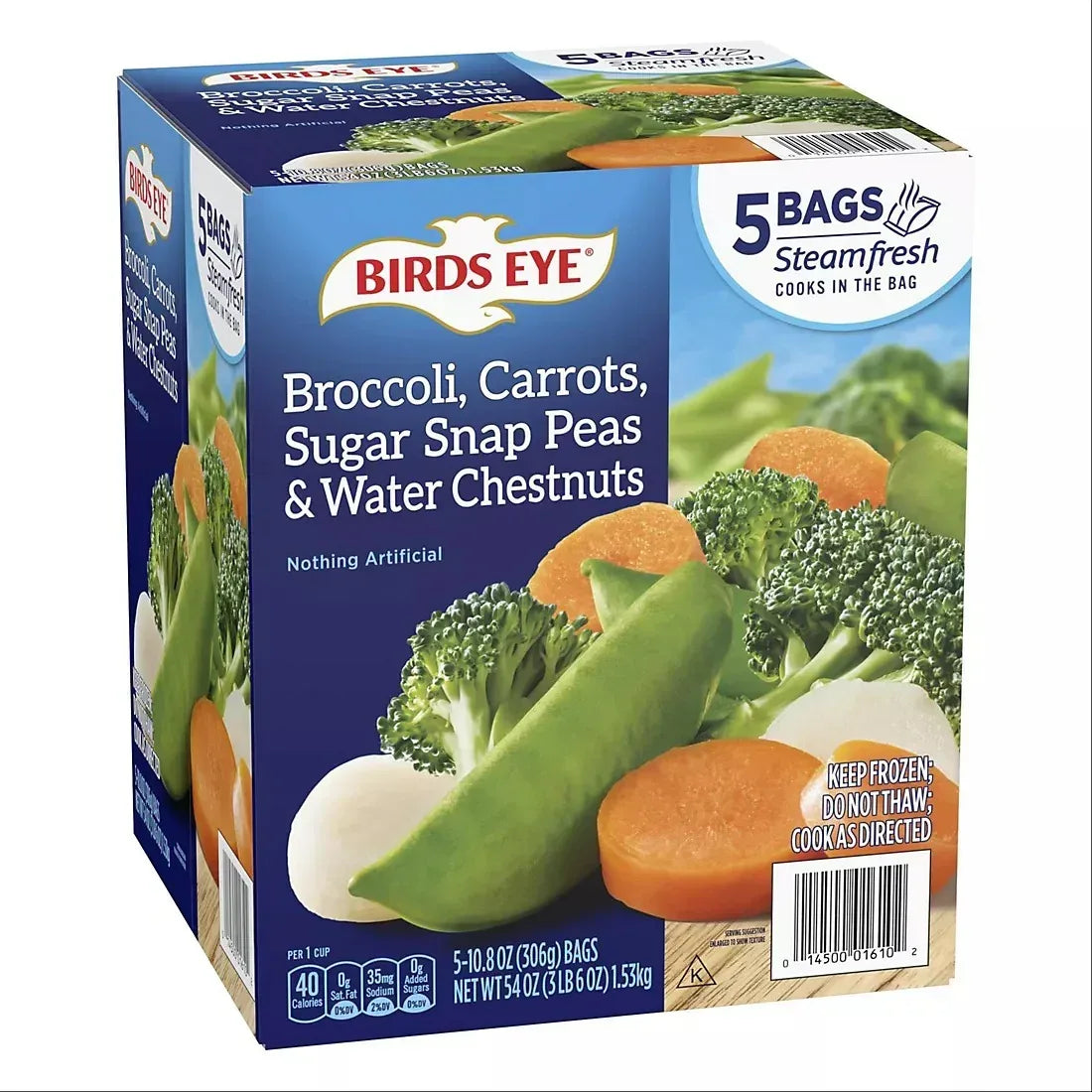 Birds Eye Steamfresh Broccoli, Carrots, Sugar Snap Peas & Water Chestnuts, 5 pk./10.8 oz.